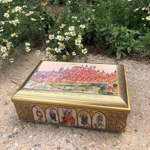 Vintage Lebkuchen Schmidt Biscuit Tin - German Treasure Chest
